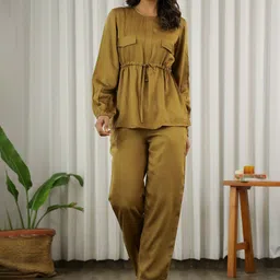 SANSKRUTIHOMES Round Neck Modal Top With Trousers Co-Ords-picture-28
