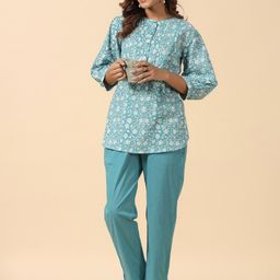 SAVI Printed Pure Cotton Top & Trouser-picture-13