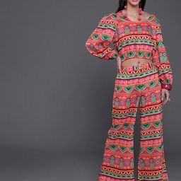 AKS Printed Top With Palazzo image 1