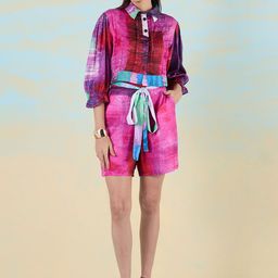 navyasa by liva Oli Pastel Floral Printed Shirt With Shorts Co-Ords-picture-21
