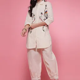 Clora Creation Ethnic Motif Printed Pure Cotton Tunic With Afghani Trouser-21