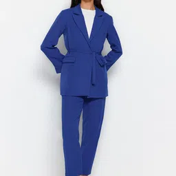 Trendyol Notched Lapel Neck Blazer With Trousers-image-56