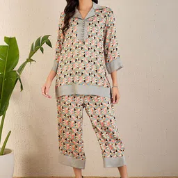First Resort by Ramola Bachchan Printed Tunic With Trousers Co-Ords-image-43