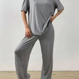 My Swag Round Neck T-Shirt With Trousers Co-Ords-38