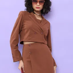 Tokyo Talkies Crop Top With Blazer & Skirt-picture-35