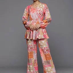 Varanga Printed Angrakha Tunic & Trouser Co-Ords-picture-45