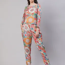AKS Floral Printed Top & Trouser-image-37