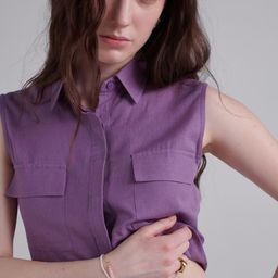 Midsummer Shirt Collar Crop Top With Trouser Co-Ords Set image 2