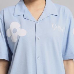GRIFFEL Printed Cuban Collar Pure Cotton Shirt & Shorts image 2