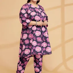 Sringam Plus Size Printed Tunic & Trouser Co-Ords image 4