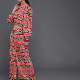 AKS Printed Top With Palazzo image 5