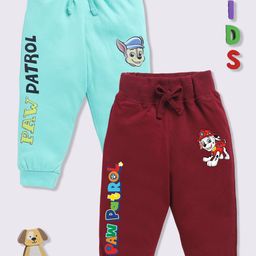 YK X Minute Mirth Infant Boys Pack of 2 Paw Patrol Printed Pure Cotton Joggers-15