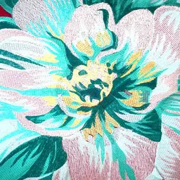 TARA- Sparkling Homes Fuchsia & Green Set of 2 Embroidered Square Cushion Covers image 3