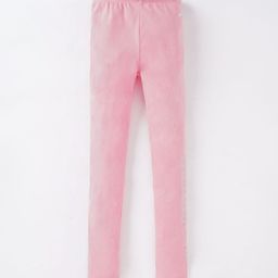 Ed-a-Mamma Girls Pink Solid Pure-Cotton Leggings-image-49