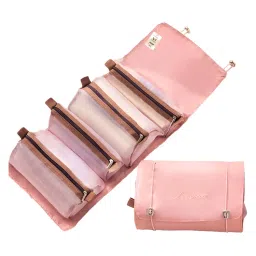 NFI Essentials Cosmetic Makeup Pouch Roll-Up Hanging Travel Organizer Bag (M)-picture-16