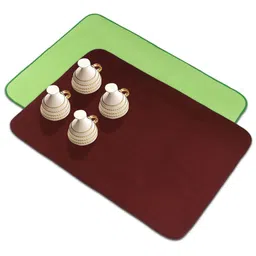 Kuber Industries Maroon & Green 2 Pieces Rectangular Table Placemats image 2