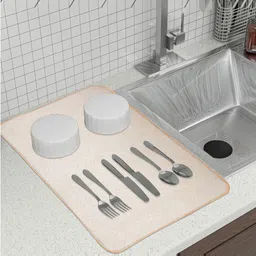 Kuber Industries Cream & Maroon 2 Pieces Rectangular Table Placemats image 2