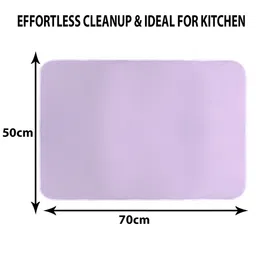 Kuber Industries Brown & Purple 2 Pieces Rectangular Table Placemats image 5