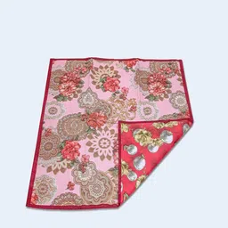 CASA-NEST Red & White 3 Layered Waterproof Bed Food Server Reversible Bedsheet Protector image 3