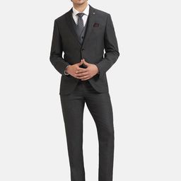 Blackberrys Self-Design Single-Breasted Slim-Fit Three-Piece Suit-50