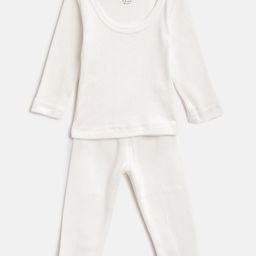 BODYCARE INSIDER Girls Off-White Self Design Thermal Set-image-81
