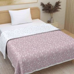 Plarsh Comfort Premium White Floral Printed Pure Cotton Reversible Single Bed Dohar-image-10