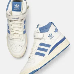 ADIDAS Originals Men Forum 84 Hi Perforated Detail Leather Sneakers-image-18