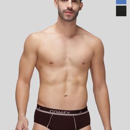 AMUL COMFY Pack Of 4 Pure Cotton Mid-Rise Briefs AC-CBRIOE-SB-OL-RW-CH-XS-4PC-55