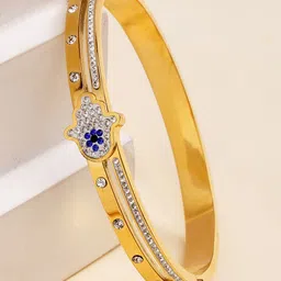 Bohey by KARATCART Women Cubic Zirconia Gold-Plated Bangle-Style Bracelet-23