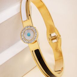 Bohey by KARATCART Women Cubic Zirconia Gold-Plated Bangle-Style Bracelet-picture-41