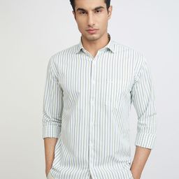Park Avenue Men Pure Cotton Slim Fit Opaque Striped Casual Shirt-picture-48