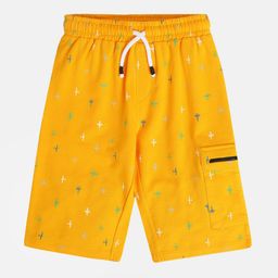 MINI KLUB Boys Conversational Printed Mid-Rise Pure Cotton Shorts-picture-7