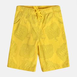 MINI KLUB Boys Conversational Printed Mid-Rise Pure Cotton Shorts-33