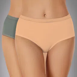 Heelium Pack Of 2 Mid Rise Hipster Briefs P2-W-Brief-BGEDG-S-image-78