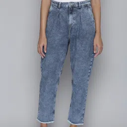 Flying Machine Women Blue Regular Fit High-Rise Light Fade Stretchable Jeans-image-85