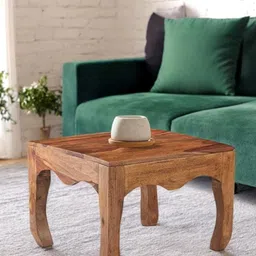 Ikiriya Coffee Brown Wood Contemporary Natural Teak Finish Square Coffee Table-image-34
