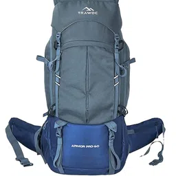 TRAWOC Armor Pro 60 Liter Brand Logo Printed Ergonomic Hip Strap Rucksack-22