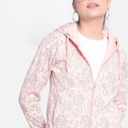 Crimsoune Club Floral Printed Long Sleeves Hood Front-Open Sweatshirt-image-93