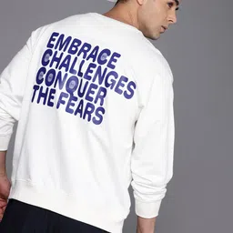 HRX by Hrithik Roshan Men Typography Printed Oversized Sweatshirt-picture-44