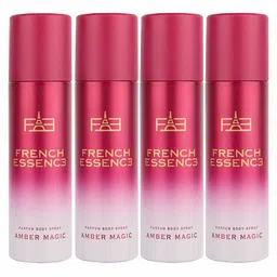 FRENCH ESSENCE Set Of 4 No Gas Amber Magic Deodorants Body Spray - 120ml Each-18