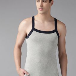 U.S. Polo Assn. Men Grey Melange Solid Innerwear Vest I636-003-CP-image-66