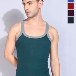 Dollar Bigboss Men Pack Of 5 Assorted Cotton Gym Vest-image-98