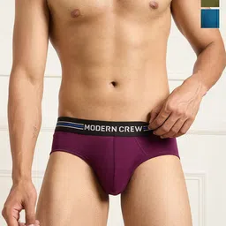 MODERN CREW Men Pack of 3 CoolSense Cotton Briefs-15