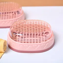 MARKET99 Peach 2 Pcs Soap Dish Bathroom Accessories-20
