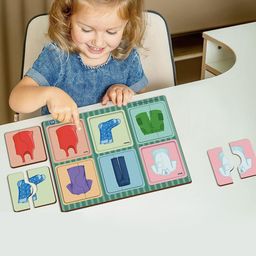 Mini Leaves Kids Set Of 6 2 Pieces Clothes Wooden Puzzles-57