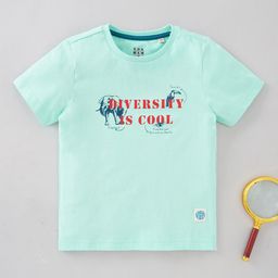 Ed-a-Mamma Boys Typography Printed Round Neck Short Sleeves Cotton T-shirt-image-93