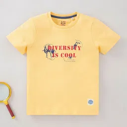 Ed-a-Mamma Boys Typography Printed Cotton T-shirt-image-92