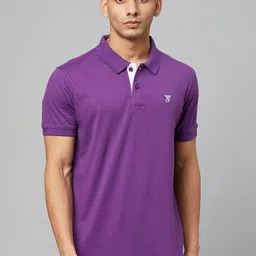 Club York Men Purple Polo Collar T-shirt-image-38