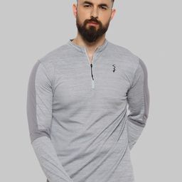 Campus Sutra High Neck Long Sleeves Sports T-shirt-image-10