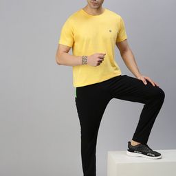 ONN Men Yellow Raw Edge T-shirt-image-69